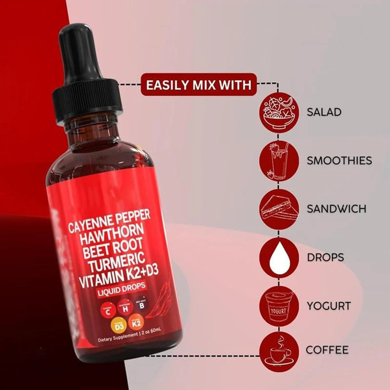 Aeluro Cayenne Drops, Aeluro Cayenne Pepper Extract, Cayenne Pepper Extract, Aeluro Cayenne Pepper Drops, 60ml Natural Cayenne Pepper Liquid Drops