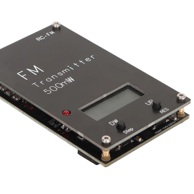 2000M FM Transmitter Professional Long Range 76‑108Mhz 0.5W 500mW Stereo Transmitter Module with Digital LCD Display