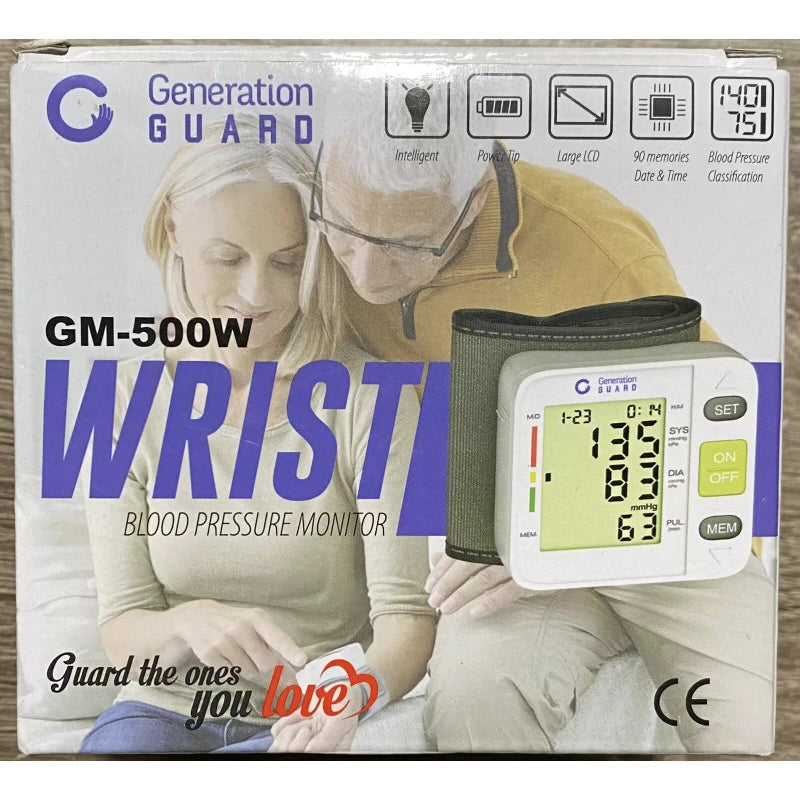 GM Generation Guard GM-500W Clinical Wrist Blood Pressure Monitor Digital LCD