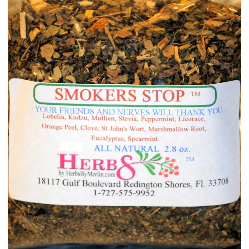 Herbs By Merlin SMOKERS STOP TEA (Balance Reduce Cravings) Organic Loose Leaf Tea 2.8 oz