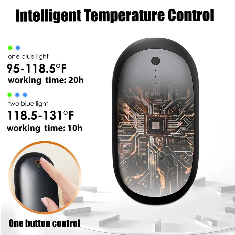 Hand Warmers Rechargeable, Electric Rechargeable Hand Warmer for Christmas Golf Hunting Camping Accessories