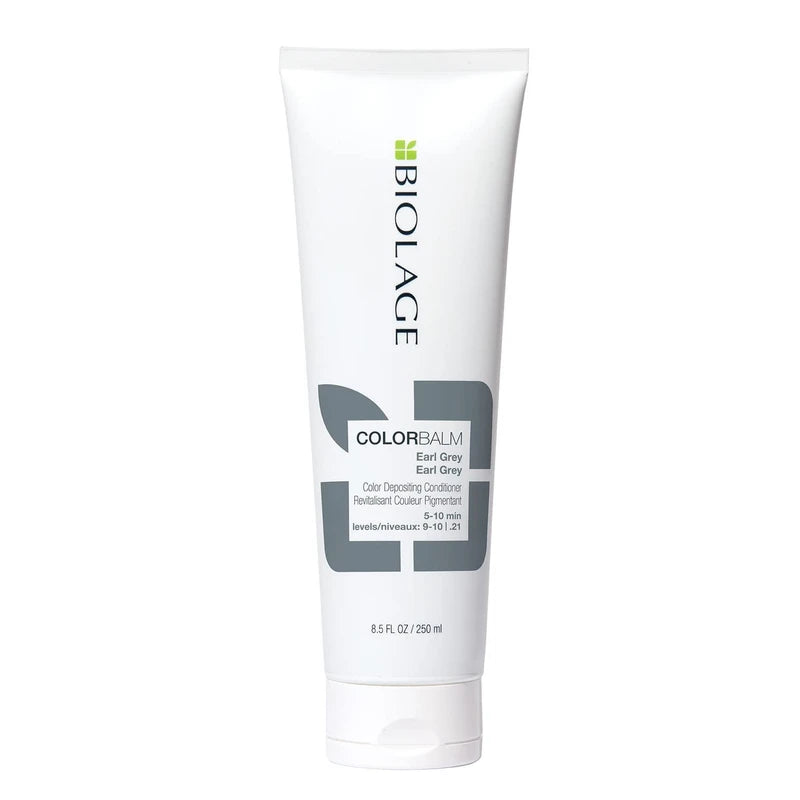 Biolage Colour-enhancing conditioner for a grey-silver colour in blonde hair, more brilliance and fresh colour, ColorBalm Earl Grey, 1 x 250 ml