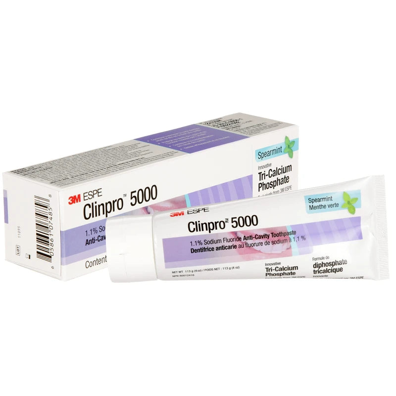 ClinPro 3M Clinpro 5000 Anti-Cavity Toothpaste (1.1% Sodium Fluoride) - Spearmint Flavour, 113 g