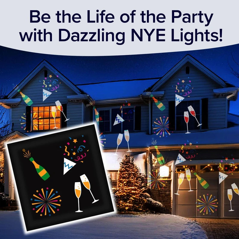 6 Extra Holiday Slides for Star Shower Slide Show LED Projector - New Years Day, Easter, Patriotic, Valentine's Day, Birthday, Thanksgiving Themes | Star Shower