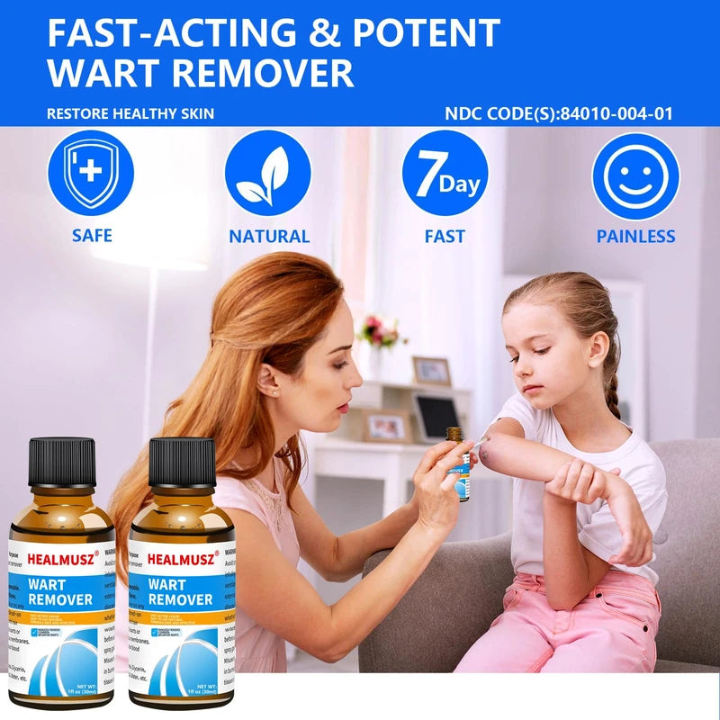 HEALMUSZ HEALMUSZ Plantar Warts Remover for Feet, Compound W Wart Remover, Natural Salicylic Acid Fast Acting, Common & Flat Wart Removal Liquid (NDC Code (s) : 84010-004-01)