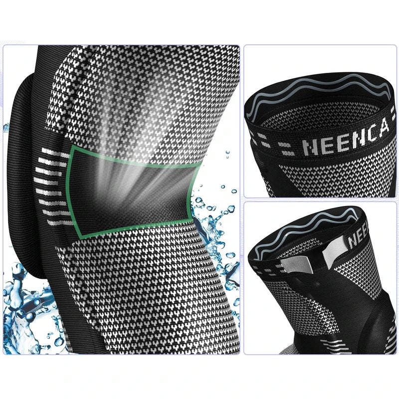 NEENCA NEENCA Professional Knee Brace,Knee Compression Sleeve Support for Men Women with Patella Gel Pads & Side Stabilizers,Medical Grade Knee Pads for Running,Meniscus Tear,ACL,Arthritis,Joint Pain Relief