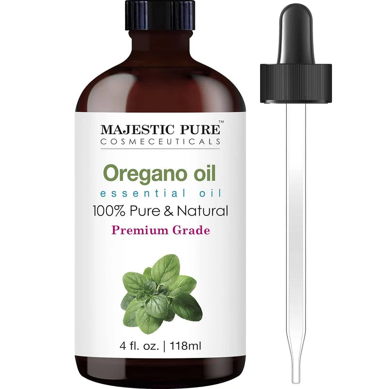 Majestic Pure MAJESTIC PURE Oregano Essential Oil | 100% Pure and Natural Oregano Oil | Premium Grade Essential Oils for Hair Care, Home Diffusers, Skin, Aromatherapy, Massage and Humidifiers | 118 ml