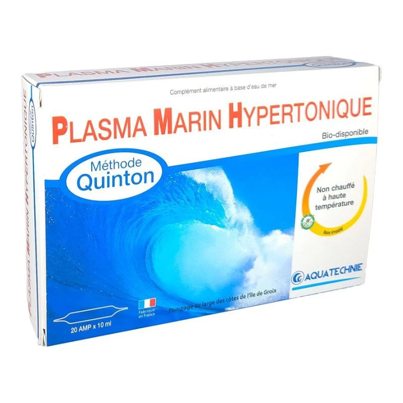 Quinton Aquatechnie Plasma Marin Hypertonique 20 Ampoules, box of 20