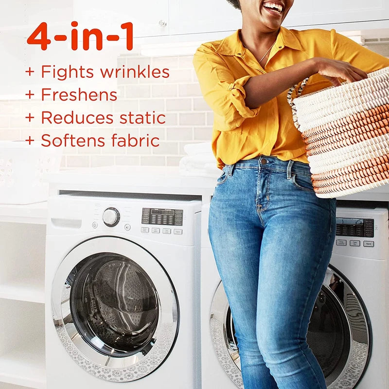 Bounce WrinkleGuard Mega Fabric Softener Dryer Sheets, Wrinkle Release with Outdoor Fresh Scent, 130 ct