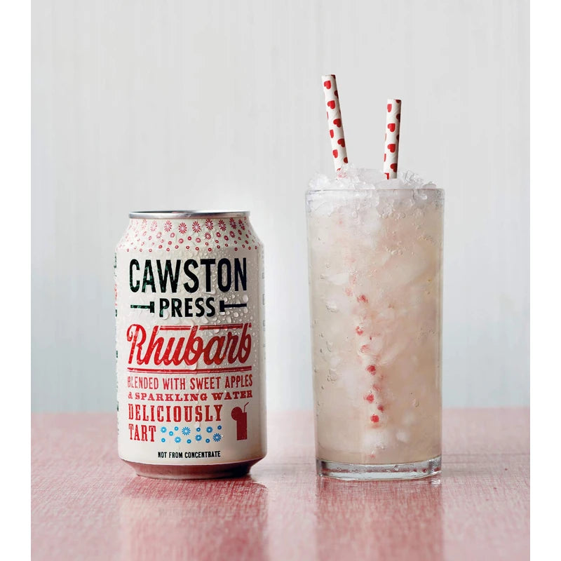 Cawston Press Sparkling Water, Rhubarb & Crisp Apple, 11 Fl Oz (Pack of 4)