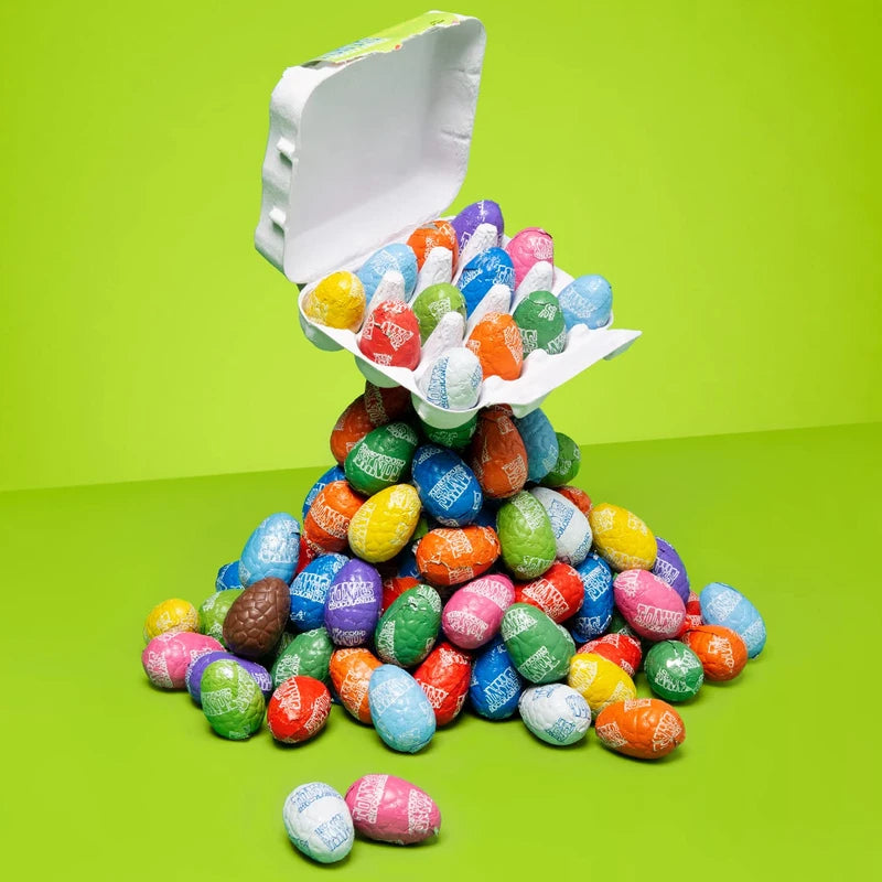 Tony's Chocolonely Easter Eggs Assortment - 12 Easter Eggs in Foil - Fairtrade Belgian Chocolate - Easter Gifts - Chocolate Box - Mini Eggs - Family Chocolate