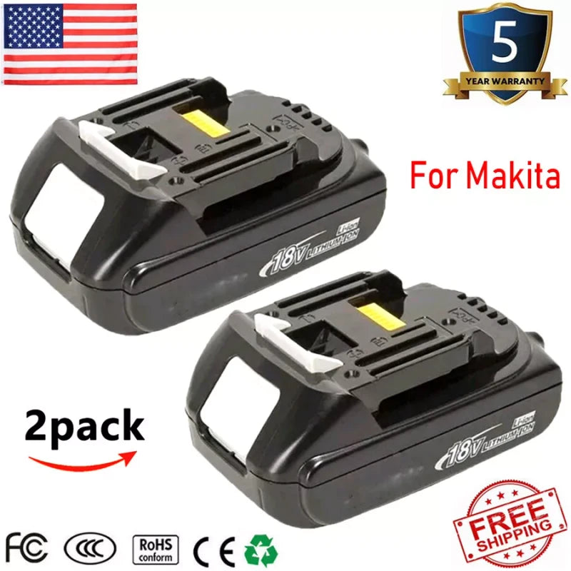 Makita 2 X 18V 3.0Ah Lithium Battery For MAKITA LXT BL1830 BL1815 BL1820B BL1815N Drill