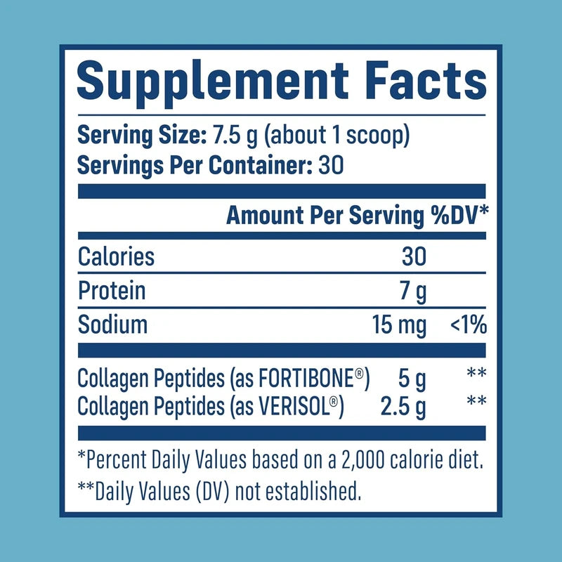 NativePath Bone Health Collagen Peptides, Type 1 & 3 Peptides, with Fortibone and Verisol, 7.9 Ounce, 30 Servings