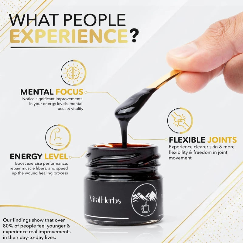 Himalayan Pure Shilajit Resin for Men & Women | High Potency - 85+ Trace Minerals, 75%+ Fulvic Acid, QR for Lab Test Report, 60 Servings for Immune Support & Energy, 2*20g | Gold Graded (2PAC)