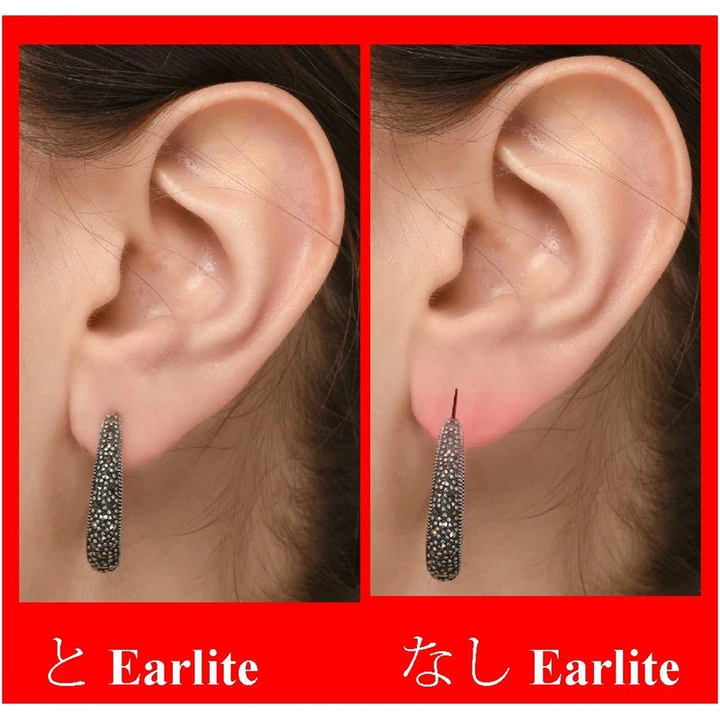 EarLite 120 (60 Ea X 2 Packs) ZipLock Pouch Invisible Earring Support Waterproof Patch - Made in USA...