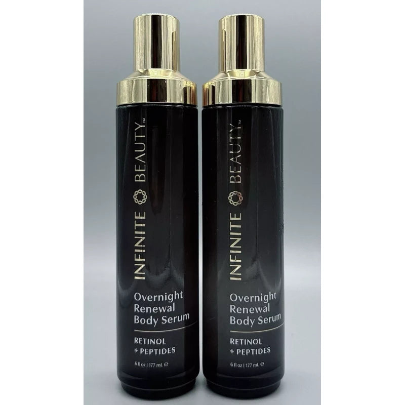 Infinite Beauty Overnight Renewal Body Serum Retinol + Peptides 6oz Lot of 2 New