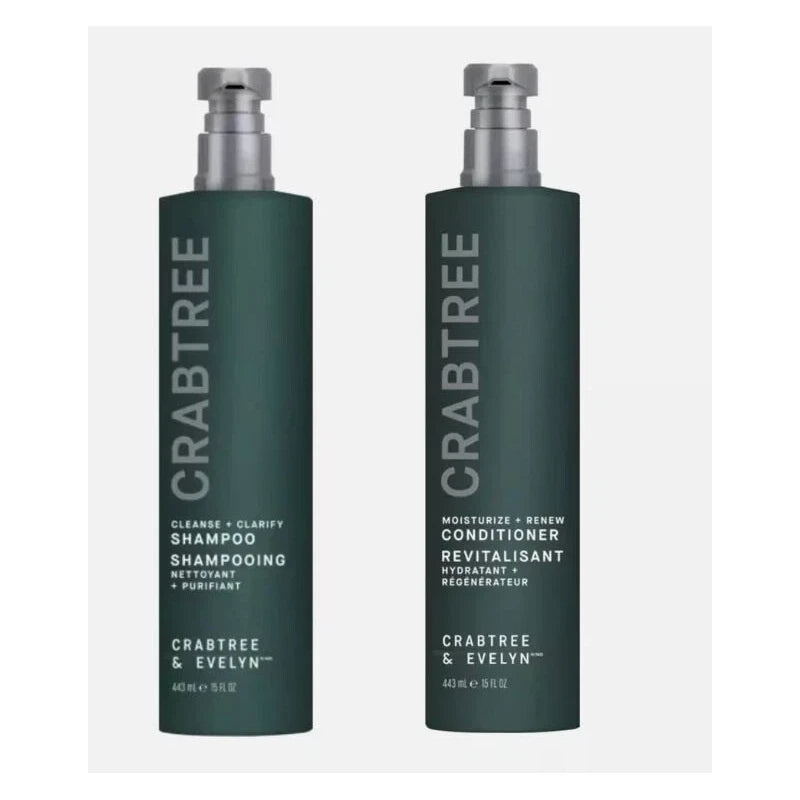 2 Crabtree & Evelyn Shampoo & Conditioner Set For All Hairs 15 Fl Oz Each Large