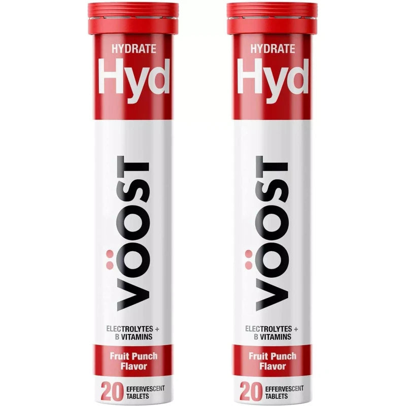 Voost Hydration Electrolyte & Hydration Tablet Fruit Punch 2 Pk 40 Tabs Exp 7/25