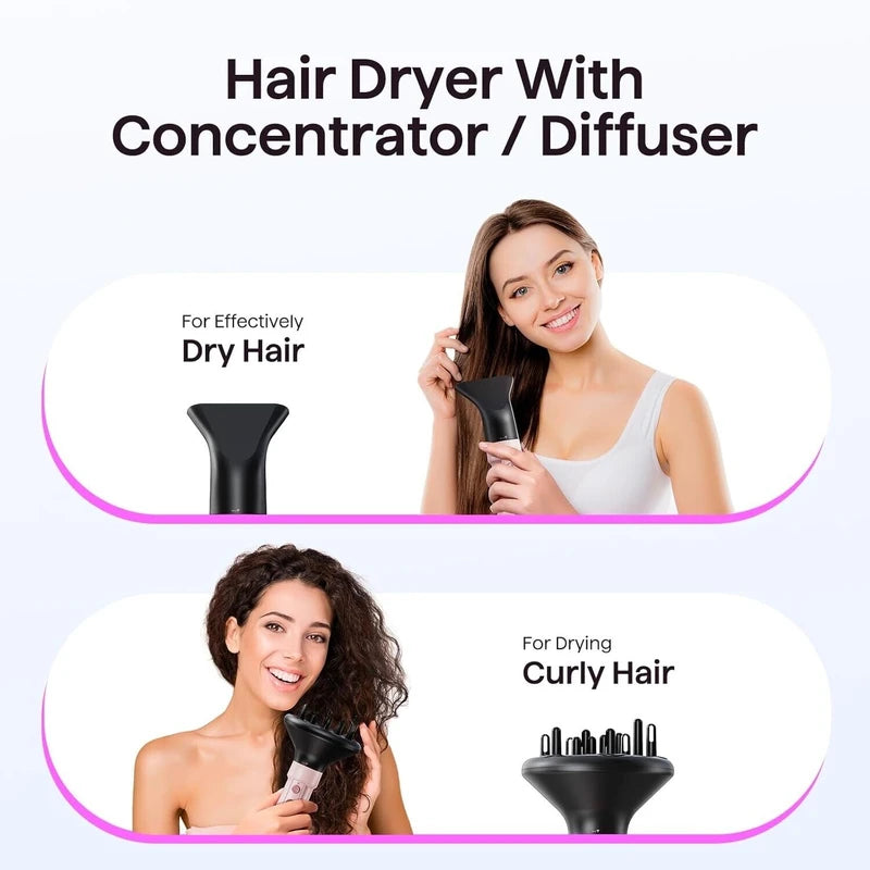 Wavytalk 5-in-1 Hair Dryer Brush Set | Blowout, Paddle, Thermal Brush & Diffuser