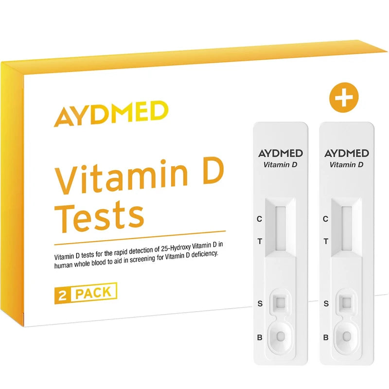 2 x AYDMED Vitamin D Tests | Vitamin D Test Kit for Home Self-Test Blood Screening of Vitamin D Deficiency | Vitamin D Test | Results in 10 Minutes | Expert Accuracy | CE Certified