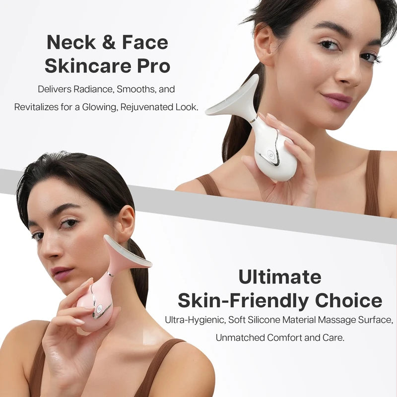 VRAIKO Iris Neck Face Massager, Pro Face Sculpting Tool with Charging Base, All-in-1 Facial Device for Skincare, Enhanced Absorption, and Home Facial Spa (Pearl White)