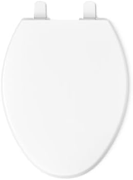Kohler K-20110-0 Brevia Elongated Toilet Seat with Grip-Tight Bumpers, Quiet-Close Seat, Quick-Attach Hardware, White