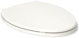 Kohler K-20110-96 Brevia Elongated Toilet Seat with Grip-Tight Bumpers, Quiet-Close Seat, Quick-Attach Hardware, Biscuit