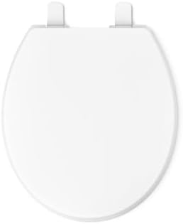 Kohler 20111-0 Brevia Round Toilet Seat, with Grip-Tight Bumpers, Quiet-Close Seat, Quick-Attach Hardware, White