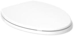 Kohler K-20110-0 Brevia Elongated Toilet Seat with Grip-Tight Bumpers, Quiet-Close Seat, Quick-Attach Hardware, White