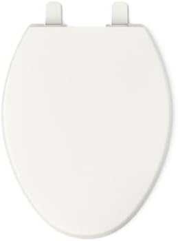 Kohler K-20110-96 Brevia Elongated Toilet Seat with Grip-Tight Bumpers, Quiet-Close Seat, Quick-Attach Hardware, Biscuit