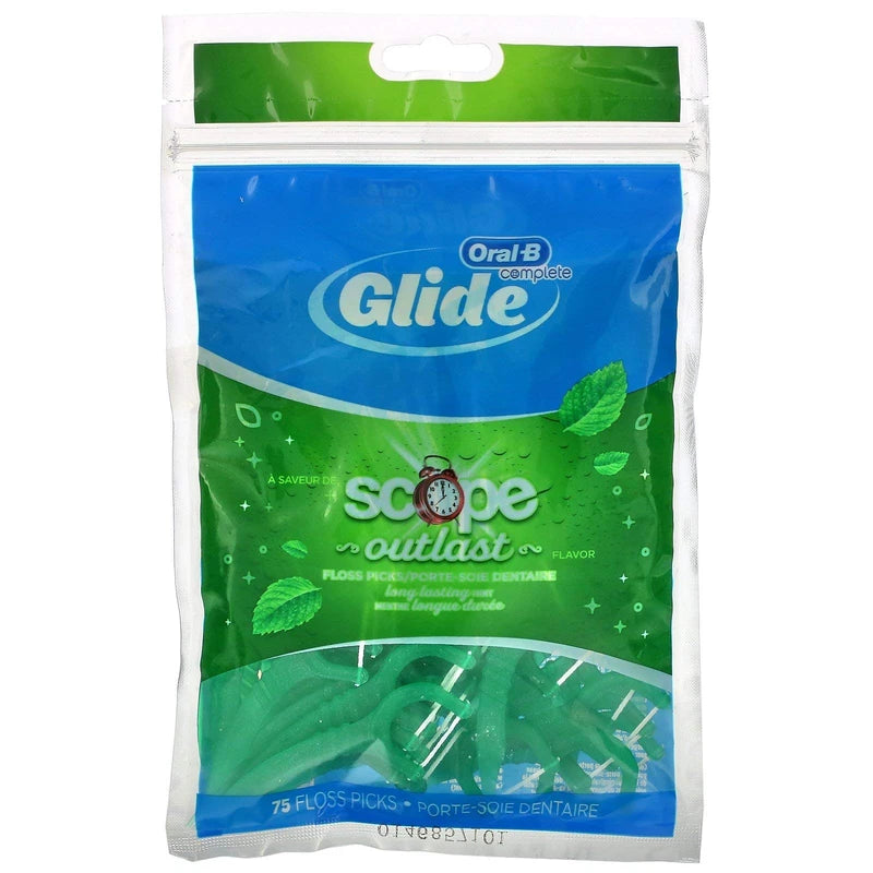 Oral-B Glide Complete Plus Scope Outlast Floss Picks, 3 Picks/Packet, 72 Count - 216 Floss Picks Total