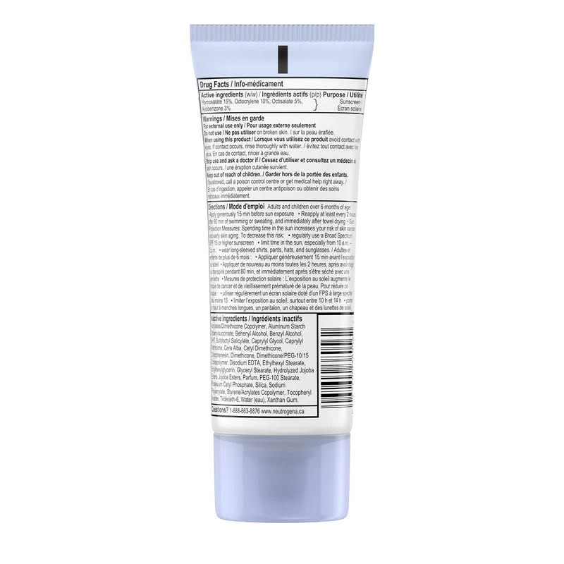 Neutrogena Ultra Sheer Dry-Touch Sunscreen SPF 60, Water & Sweat Resistant, non-comedogenic, won't clog pores, 88mL