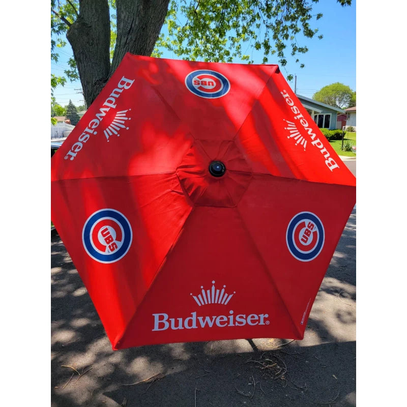 Budweiser CHICAGO CUBS BASEBALL BUDWEISER BEER OUTDOOR PATIO UMBRELLA BAR WRIGLEY NEW