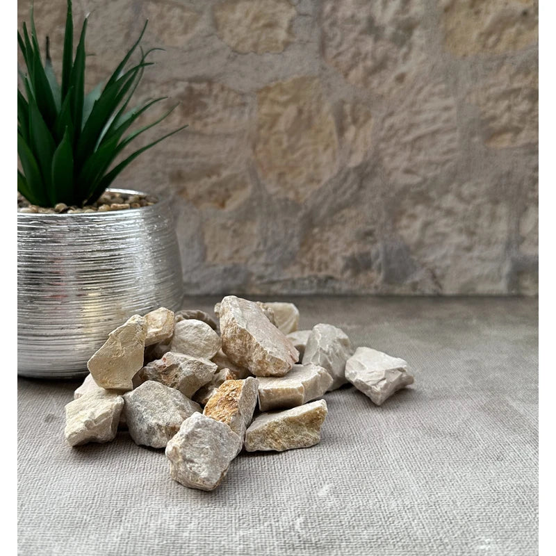 Jerusalem Stones - Set of 10, 0.8" Authentic Natural Small Rocks from Israel - Ideal for Crafts, Mosaics, Decor, Gardening, Vase fillers and Terrariums