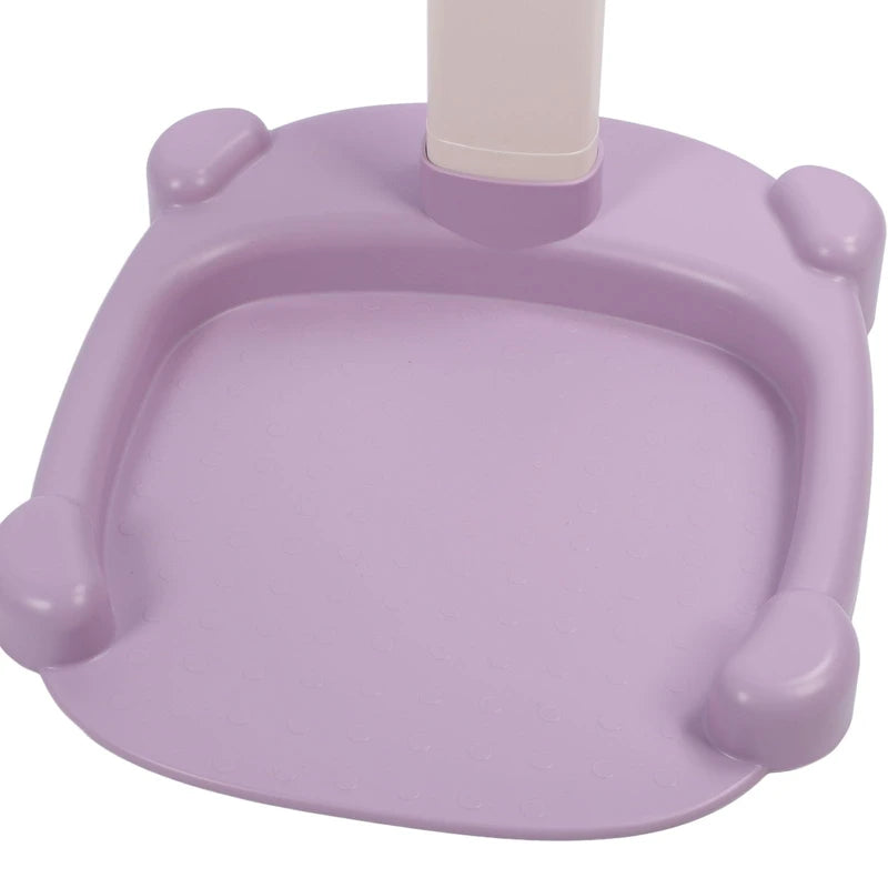 Baby Hug Bath Tower, Non Slip Toddler Shower Stand Support, Adjustable Baby Shower Stand, for Bathroom (Purple)