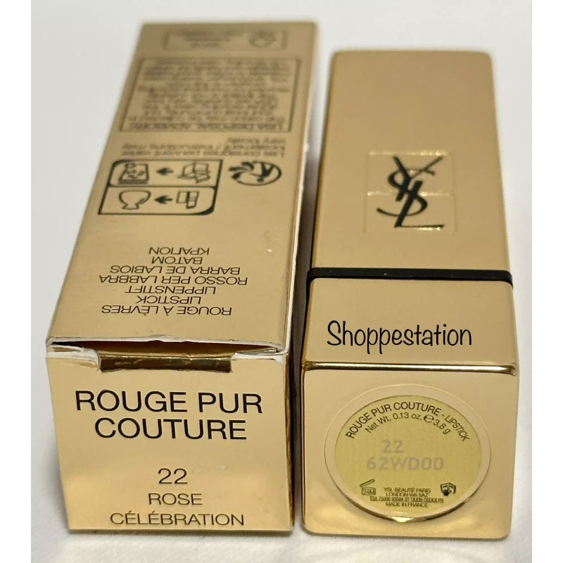 Yves Saint Laurent Rouge Pur Couture Lipstick Shade 22 ROSE CELEBRATION 3.8g