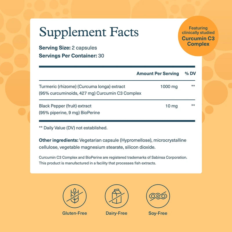 Youtheory Youtheory Turmeric Extra Strength - 1,000 mg Turmeric Supplement - with 10 mg Black Pepper - Curcumin Joint Support* - Soy, Dairy & Gluten Free - 60 Vegetarian Capsules