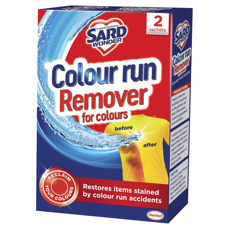 Sard Colour Run Remover for Colours for Machine or Hand Use, 2 Sachets, 150ml