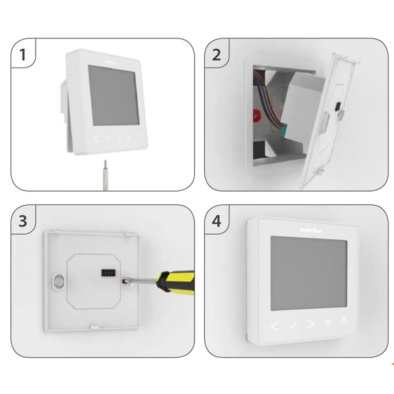 LavaTap Heatmiser NeoStat 12v V2 Programmable Thermostat for 12 Volt UFH Systems (Glacier White)