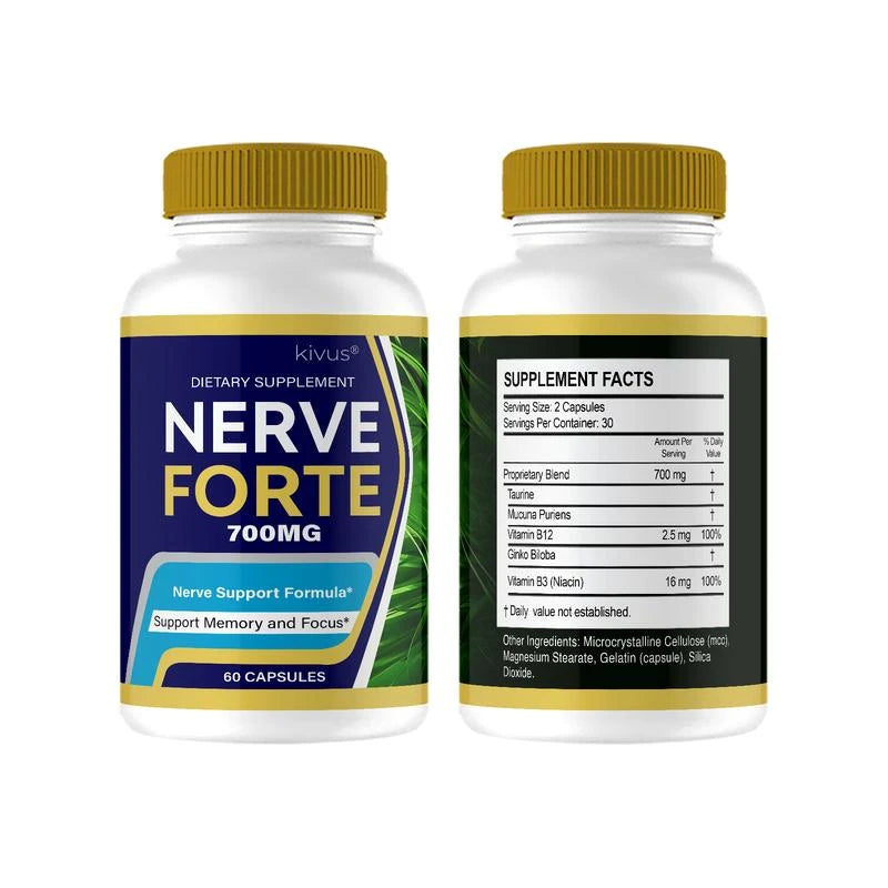 kivus Nerve Forte - Nerve Forte Dietary Supplement, 60 Capsules - Specification: Default
