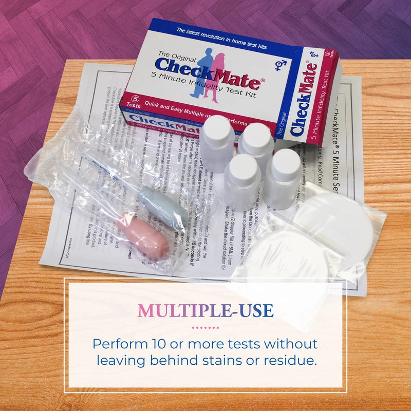 Check Mate Infidelity Test Kit - 10 Tests - Check your spouse, boyfriend, girlfriend, partner.