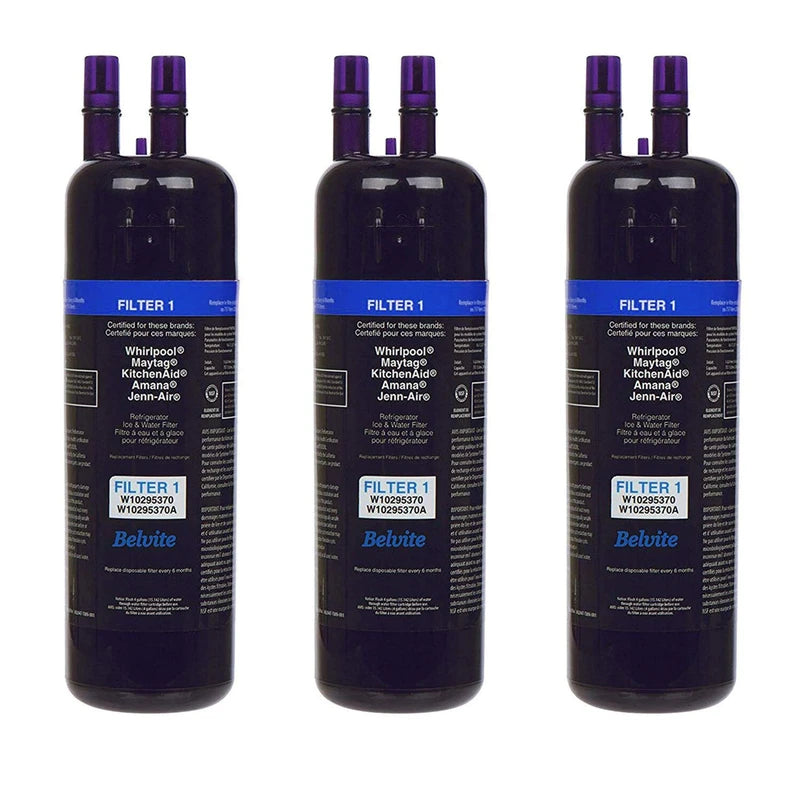 W10295370a Water Filter Compatible with Whirlpool Refrigerator Water Filter 1,W10295370,EDR1RXD1,P4RFWB,Kenmore 46-9081,Kenmore 46-9930(3 Pack,Blue)