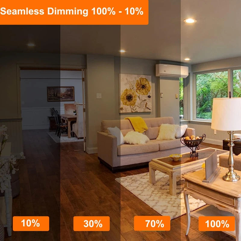 Vinaco PAR16 Bulb 120V, 6 Pack Long Lasting PAR16 Halogen Bulb 60 Watt with E26 Base, PAR16 Dimmable with 2800K Warm White, High Output PAR16 Flood 60W for Range Hood Lights, Table Light, Track Light