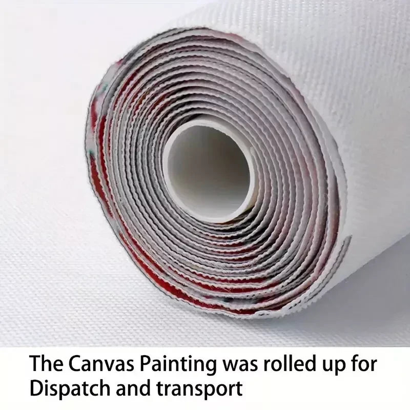 Unbranded Bigfoot with Raccoon - Unframed Canvas Print - 48" x16" - Sasquatch at his Best