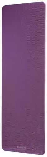 Gaiam Essentials Thick Yoga Mat Fitness & Exercise Mat with Easy-Cinch Yoga Mat Carrier Strap, 72"L x 24"W x 2/5 Inch Thick