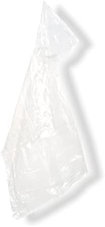 BLUE PANDA 20-Pack Disposable Rain Ponchos with Hood for Kids, Lightweight Emergency Plastic Poncho for Boys & Girls, Ideal for Outdoor Events, Travel, Camping, Hiking, and Festivals, White