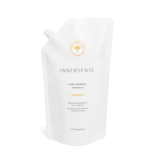 INNERSENSE Organic Beauty - Natural Pure Harmony Hairbath Shampoo | Non-Toxic, Cruelty-Free, Clean Haircare (32oz Refill Pouch)