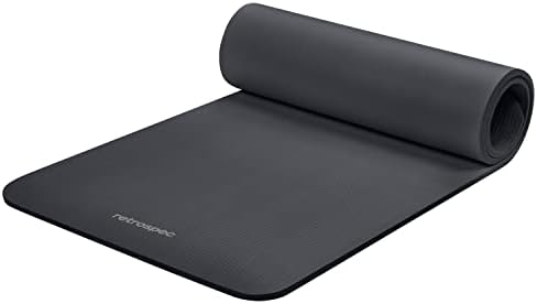 Retrospec Solana Yoga Mat 1/2" Thick w/Nylon Strap for Men & Women - Non Slip Exercise Mat for Yoga, Pilates, Stretching, Floor & Fitness Workouts