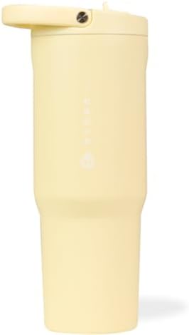 HydroJug Sport - Stainless Steel Tumbler with Straw, Vacuum Insulated, 32oz Leakproof Water Bottle, Ergonomic Design, Reusable, Dishwasher Safe, Rubber Base, Durable for Gym or Outdoors, Butter