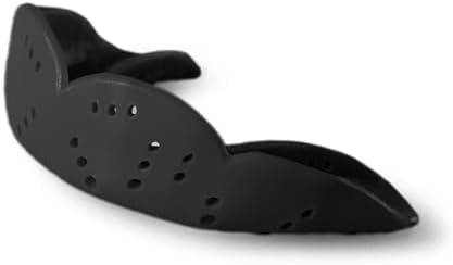 SISU Aero Small Mouthguard, Charcoal Black - 1.6mm Thin - Custom-Molded Fit - Slim Design - Remoldable Up to 20 Times - for Team Sports - Non Toxic